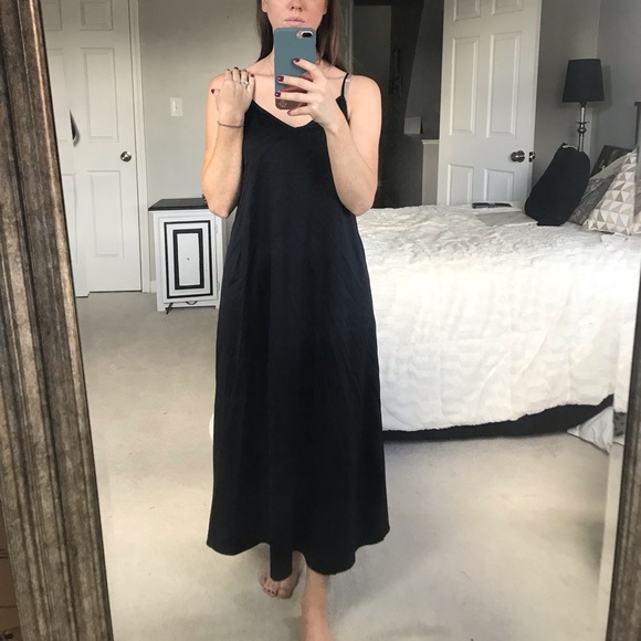 hinge Dresses & Skirts - Nordstrom black satin slip dress